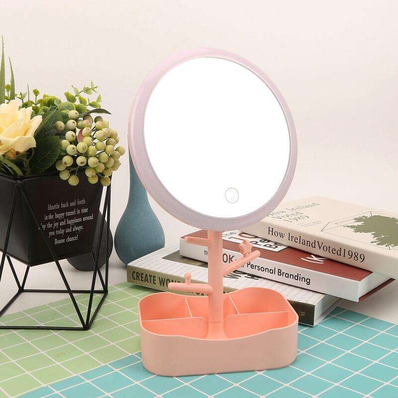 Espejo de Maquillaje con Joyero y Luz LED