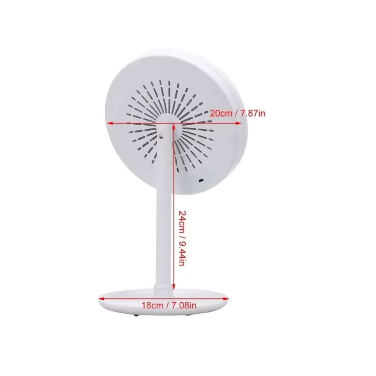 Espejo de Maquillaje con Luz LED y Ventilador