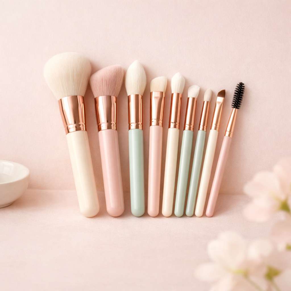 Set de Brochas y Accesorios de Maquillaje